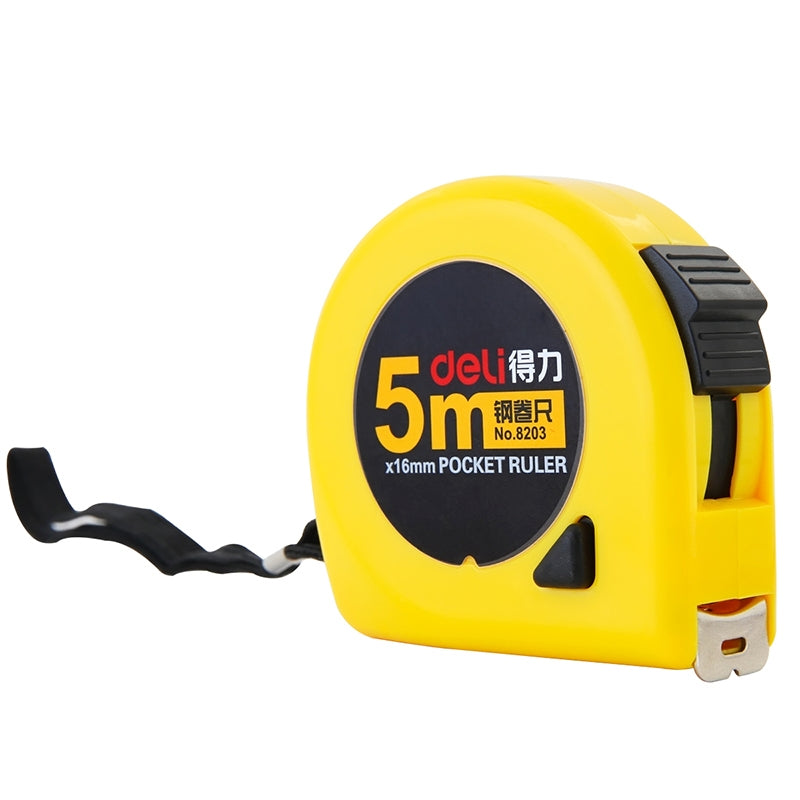 ELECTROPRIME deli Retractable Ruler Measuring Tape Portable Pull Ruler Mini Tape Measure, Length: 5m