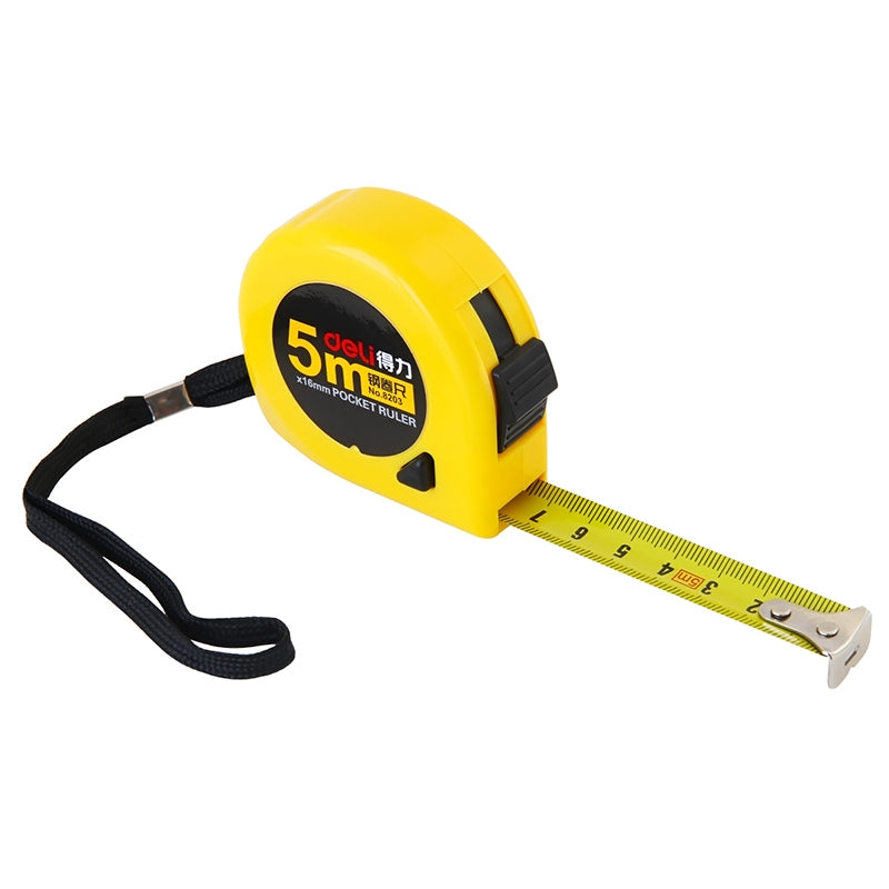 ELECTROPRIME deli Retractable Ruler Measuring Tape Portable Pull Ruler Mini Tape Measure, Length: 5m