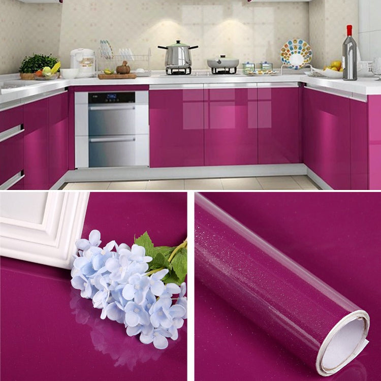 ELECTROPRIME Pearlescent Creative PVC Brick Decoration Furniture Wallpaper Stickers Bedroom Living Room Wall Waterproof Wallpaper Roll, Size: 60x500cm(Purple)
