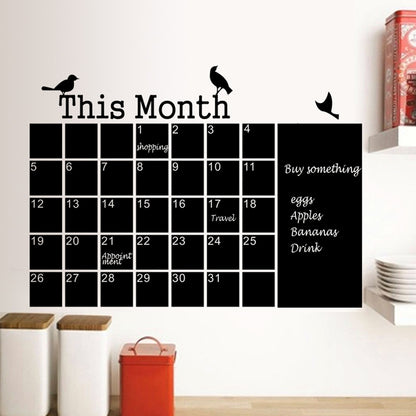ELECTROPRIME Calendar Chalkboard Wall Stickers PVC Removable Blackboard  Office Decoration Suppliess