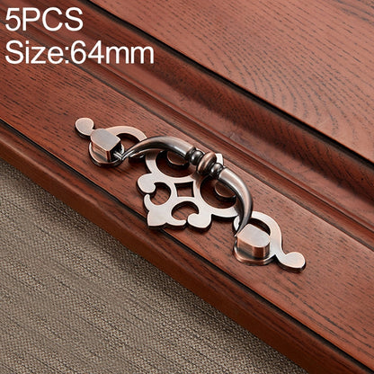 ELECTROPRIME 5 PCS 6057-64 Red Ancient Drawer Cabinet Door Bronze European Style Handle