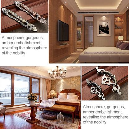 ELECTROPRIME 5 PCS 6057-64 Red Ancient Drawer Cabinet Door Bronze European Style Handle