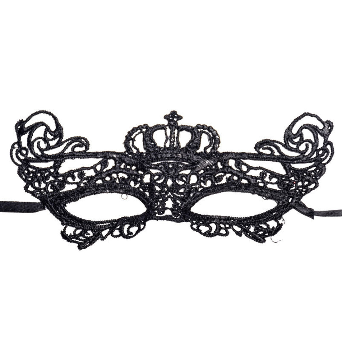 ELECTROPRIME Halloween Masquerade Party Dance Sexy Lady Lace Crown Mask(Black)