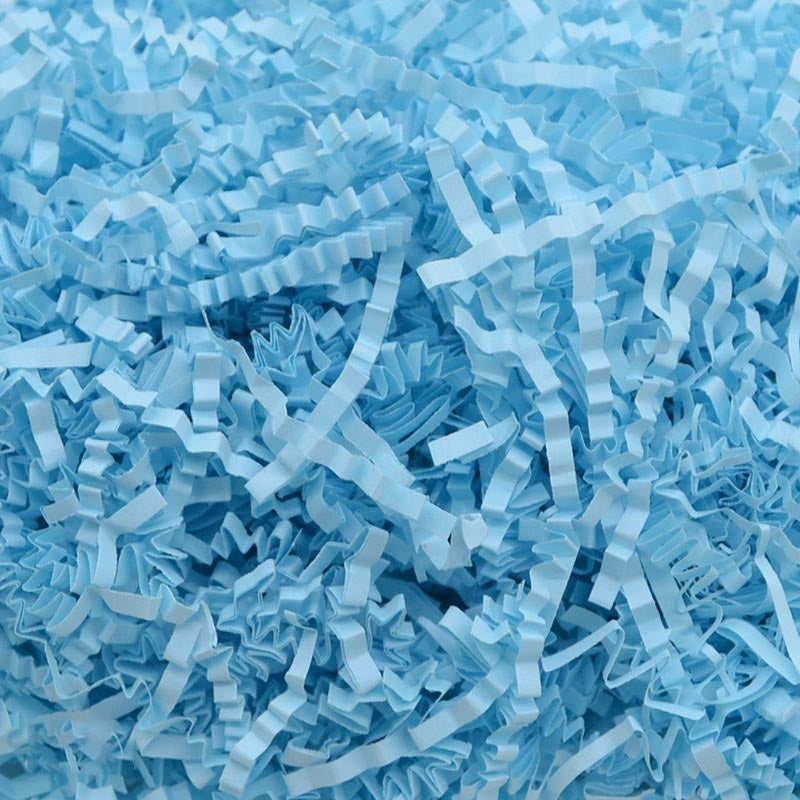 ELECTROPRIME 20g RF1101-20 Raffiti Filler Paper Grass Shredded Crumpled Wedding Decorations Party Gift Box Filling(Sky Blue)
