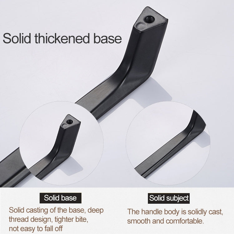 ELECTROPRIME 9009_192 Simple Black Drawer Cabinet Handle