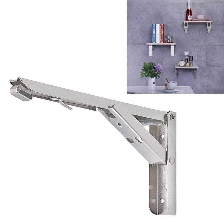 ELECTROPRIME 10 inch Wall-mounted Foldable Stainless Steel Spring Storage Shelf for Dining Table