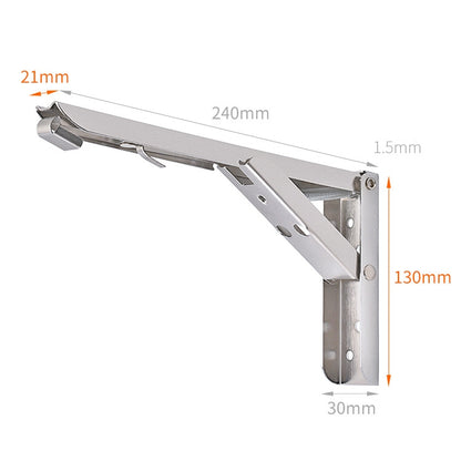 ELECTROPRIME 10 inch Wall-mounted Foldable Stainless Steel Spring Storage Shelf for Dining Table