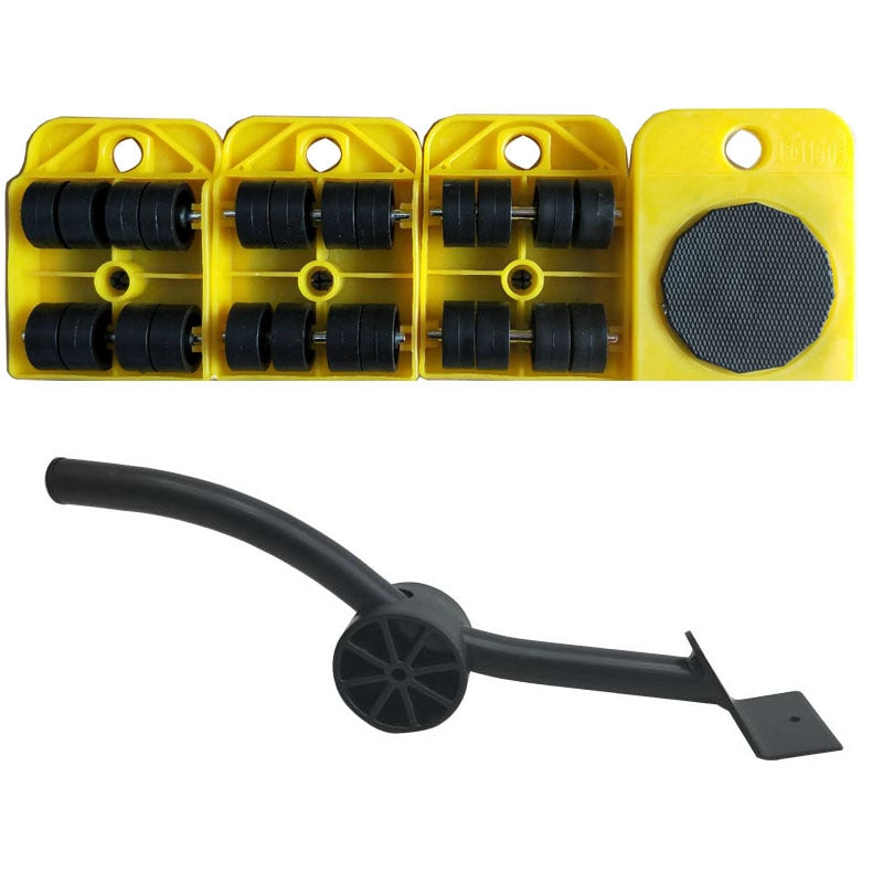 ELECTROPRIME A3 Steel / Plastic Crowbar Plastic Mover Thick Weight Moving Tool Convenient And Practical Combination(Yellow)