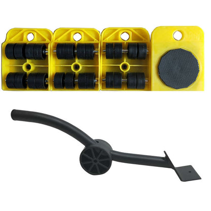 ELECTROPRIME A3 Steel / Plastic Crowbar Plastic Mover Thick Weight Moving Tool Convenient And Practical Combination(Yellow)