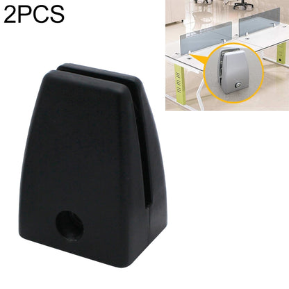 ELECTROPRIME 2 PCS Space Aluminum Alloy Desk Screen Clamps Screen Baffle (Black)