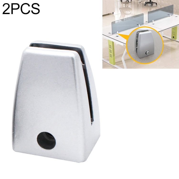 ELECTROPRIME 2 PCS Space Aluminum Alloy Desk Screen Clamps Screen Baffle (White)
