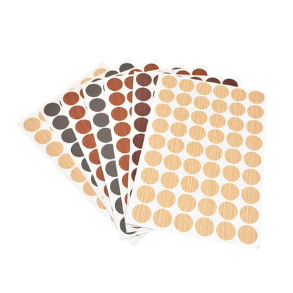 ELECTROPRIME 100PCS/Box 3 in 1 Decorative Dust Cover Paper Hole Stickers Furniture Cabinet Self-adhesive Sealing Stickers