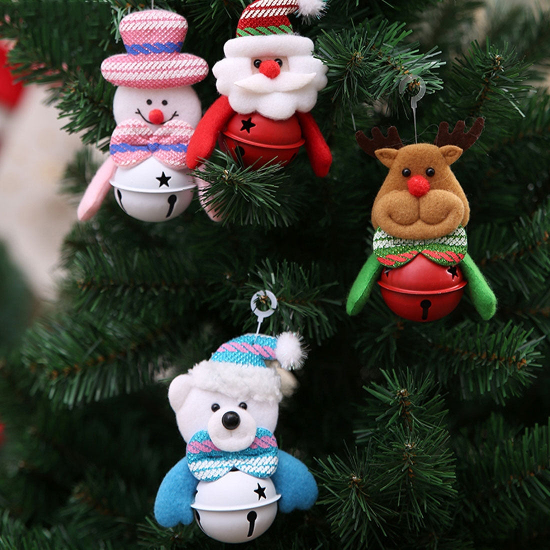 ELECTROPRIME Christmas Tree Doll Bell Christmas Pendants Decorations, Random Style Delivery, Size: 11*7cm