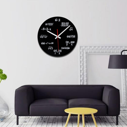 ELECTROPRIME Creative Acrylic Living Room Decorative Mathematical Formula Wall Clock