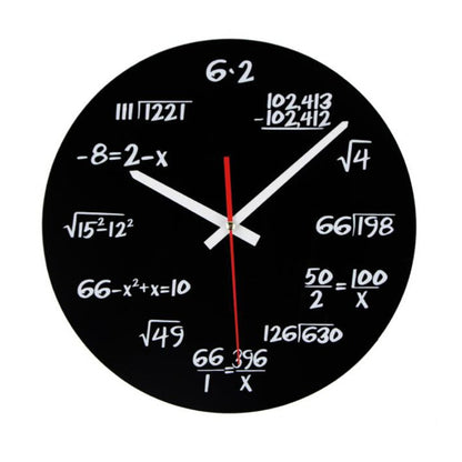 ELECTROPRIME Creative Acrylic Living Room Decorative Mathematical Formula Wall Clock