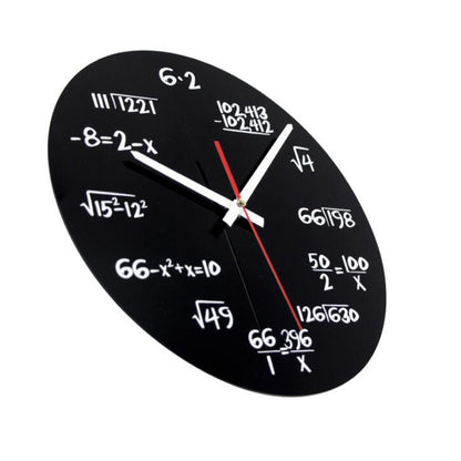 ELECTROPRIME Creative Acrylic Living Room Decorative Mathematical Formula Wall Clock