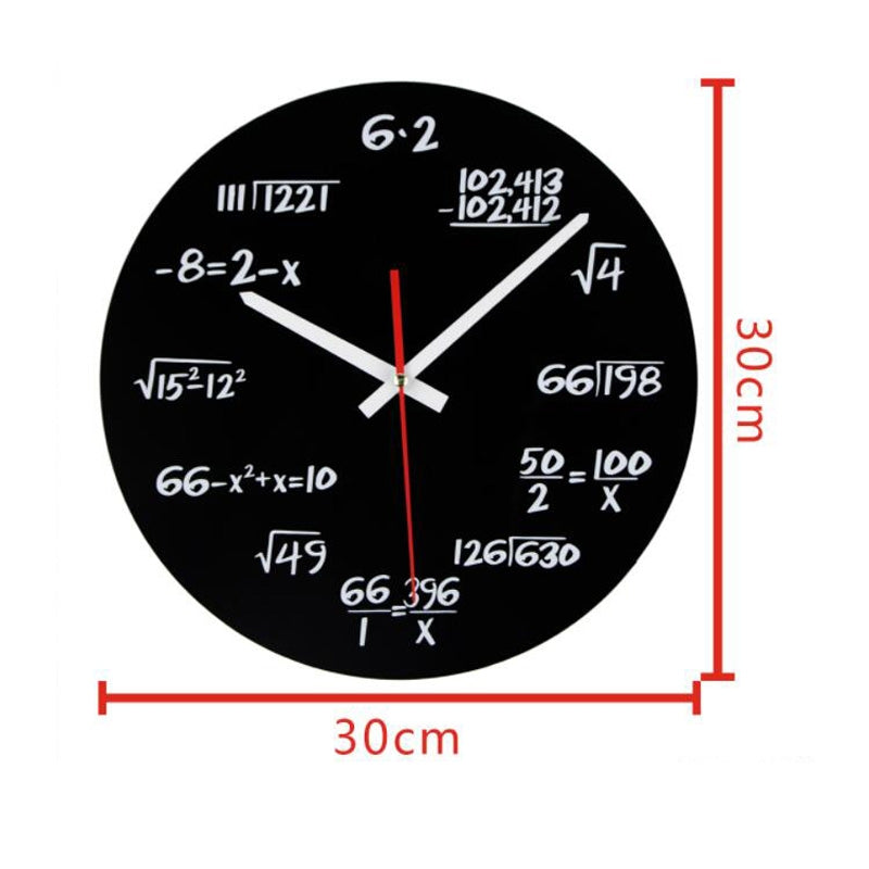 ELECTROPRIME Creative Acrylic Living Room Decorative Mathematical Formula Wall Clock