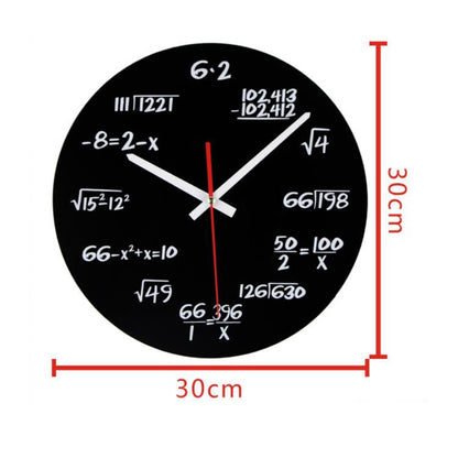 ELECTROPRIME Creative Acrylic Living Room Decorative Mathematical Formula Wall Clock