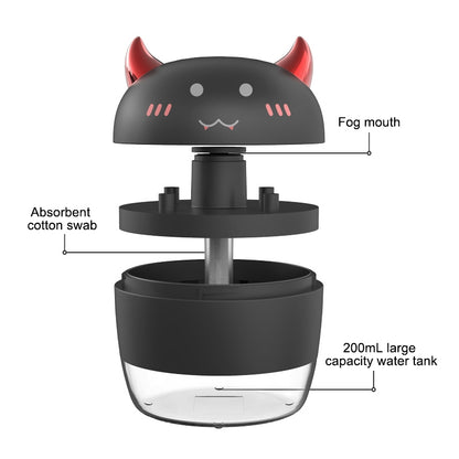ELECTROPRIME WT-H21 Devil Atomizing Humidifier with Colorful Night Lights, Water Tank Capacity: 200mL(Black)
