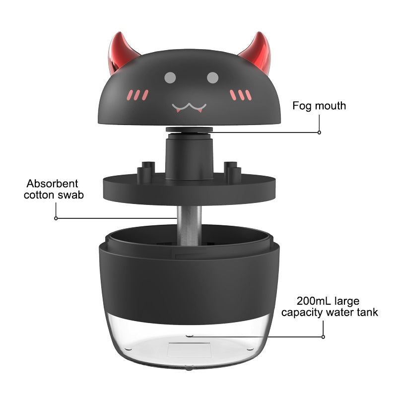 ELECTROPRIME WT-H21 Angel Atomizing Humidifier with Colorful Night Lights, Water Tank Capacity: 200mL(White)