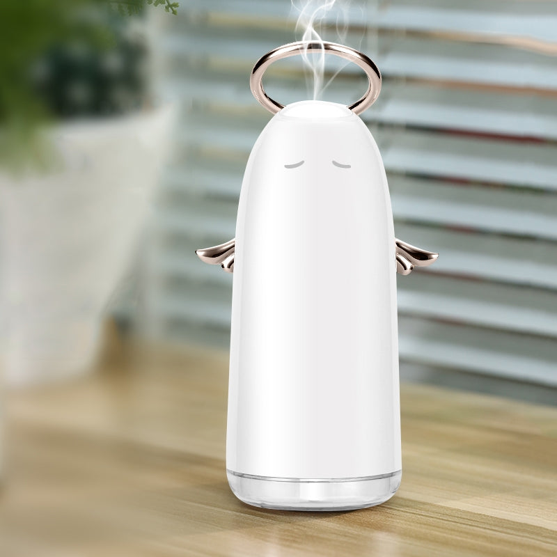 ELECTROPRIME TSHM0 Mini Angel Atomizing Humidifier with Colorful Night Lights, Water Tank Capacity: 230mL (Gold)