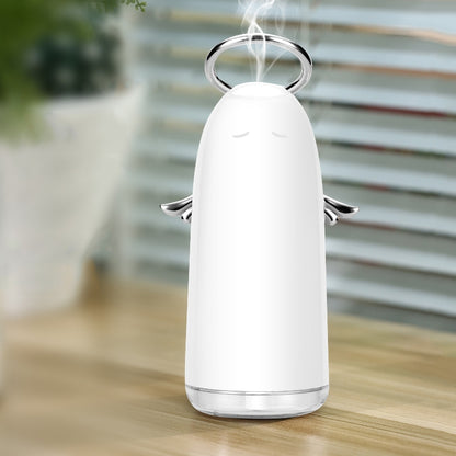ELECTROPRIME TSHM0 Mini Angel Atomizing Humidifier with Colorful Night Lights, Water Tank Capacity: 230mL (Silver)