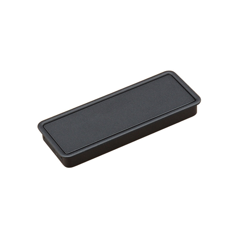 ELECTROPRIME Simple Wardrobe Slotted Scrub Handle Concealed Recessed Drawer Invisible Handle, Hole Distance?96mm (Black)