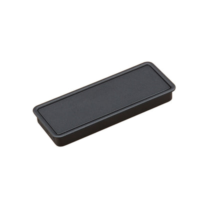 ELECTROPRIME Simple Wardrobe Slotted Scrub Handle Concealed Recessed Drawer Invisible Handle, Hole Distance?96mm (Black)