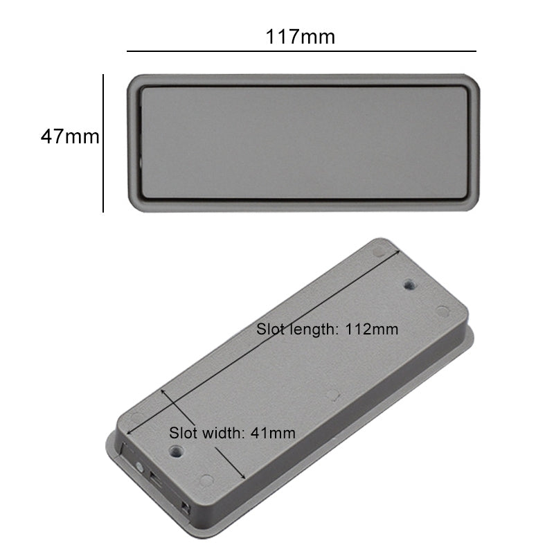 ELECTROPRIME Simple Wardrobe Slotted Scrub Handle Concealed Recessed Drawer Invisible Handle, Hole Distance?96mm (Black)