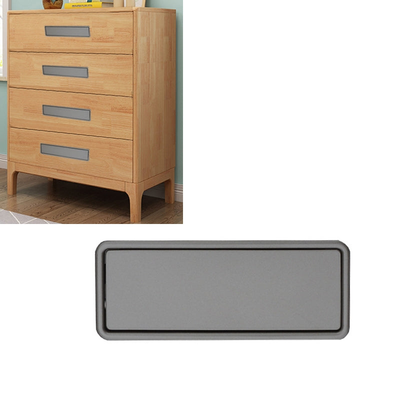 ELECTROPRIME Simple Wardrobe Slotted Scrub Handle Concealed Recessed Drawer Invisible Handle, Hole Distance?96mm (Grey)