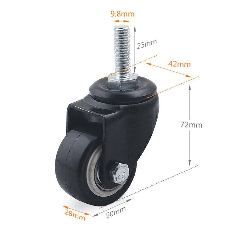 ELECTROPRIME 2 PCS 2 inch Furniture Cabinet Coffee Table Silent Screw Universal Wheel
