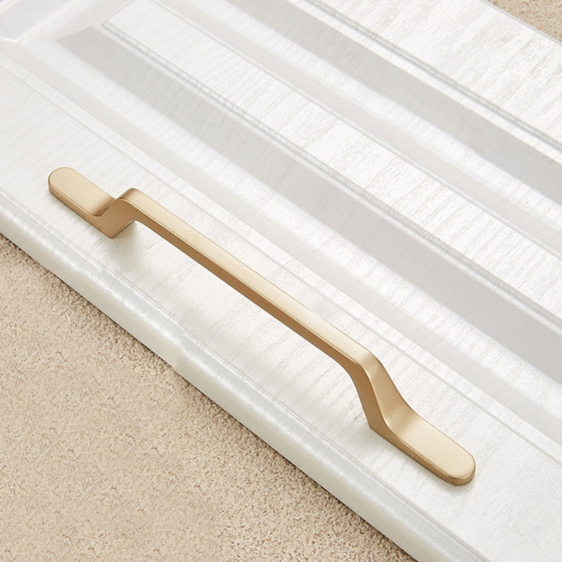 ELECTROPRIME 9008-128 Modern Simple Cabinet Door Handle Drawer Wardrobe Zinc Alloy Handle(Gold)