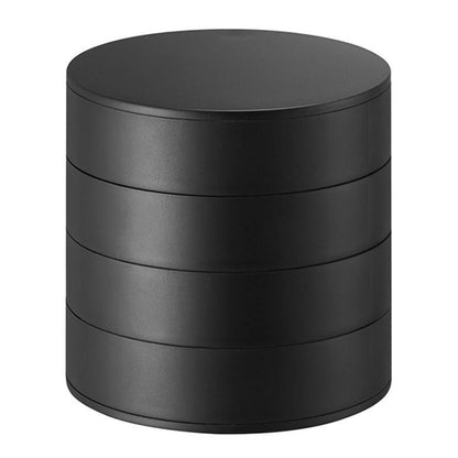 ELECTROPRIME Creative Multi-storey Desktop Jewelry Storage Box Protective Case(Black)