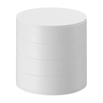 ELECTROPRIME Creative Multi-storey Desktop Jewelry Storage Box Protective Case(White)