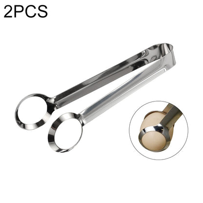 ELECTROPRIME 2 PCS Multifunctional Stainless Steel Tweezers Egg Cooking Pliers Kitchen Supplies