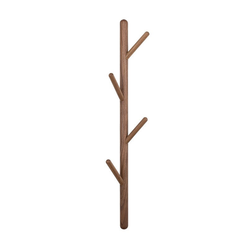 ELECTROPRIME Creative Tree-shaped Solid Wood Hatstand Clothes Hanging Rack,Size: 75x3cm, Black Walnut