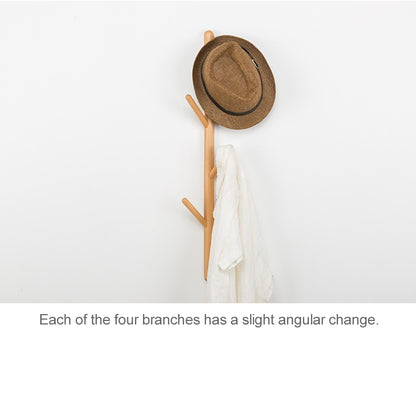 ELECTROPRIME Creative Tree-shaped Solid Wood Hatstand Clothes Hanging Rack,Size: 75x3cm, Black Walnut