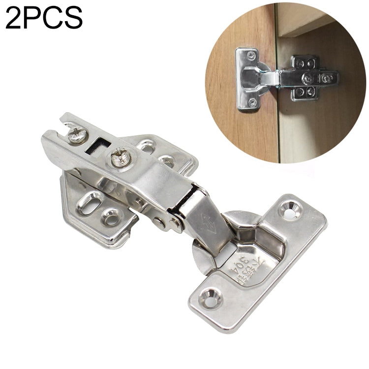 ELECTROPRIME 2 PCS Stainless Steel Hydraulic Hinge Copper Rod Hydraulic Buffer Hinge, 781 Straight Arm