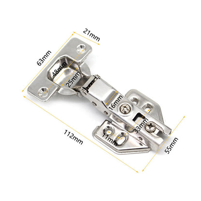 ELECTROPRIME 2 PCS Stainless Steel Hydraulic Hinge Copper Rod Hydraulic Buffer Hinge, 781 Straight Arm
