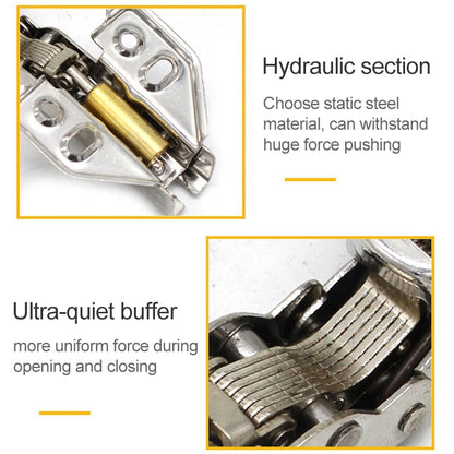 ELECTROPRIME 2 PCS Stainless Steel Hydraulic Hinge Copper Rod Hydraulic Buffer Hinge, 781 Straight Arm