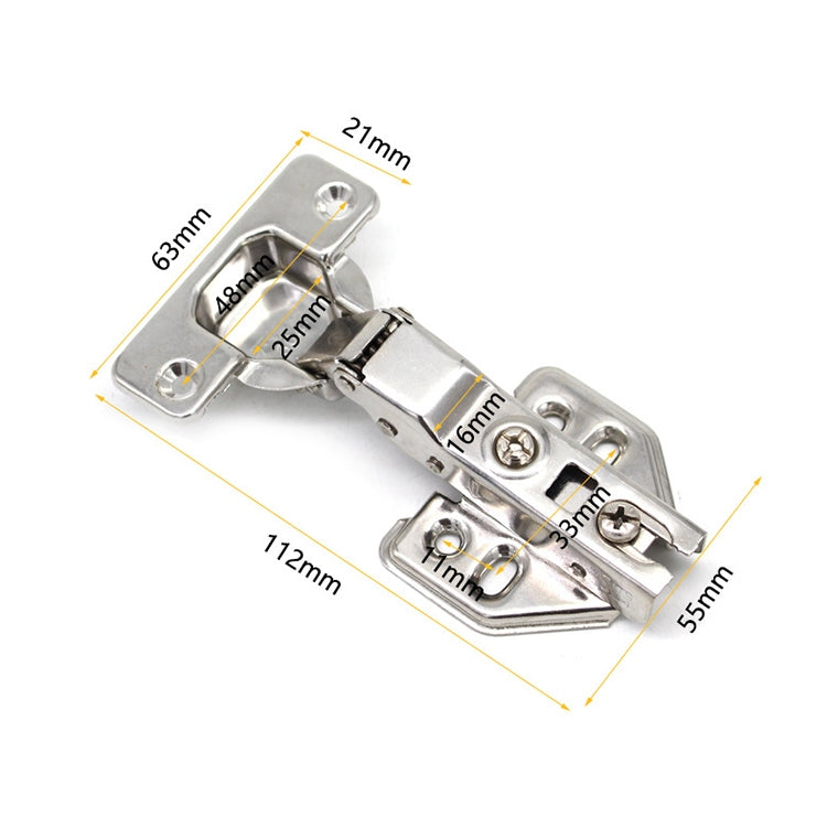 ELECTROPRIME 2 PCS Stainless Steel Hydraulic Hinge Copper Rod Hydraulic Buffer Hinge, 781 Big Bend