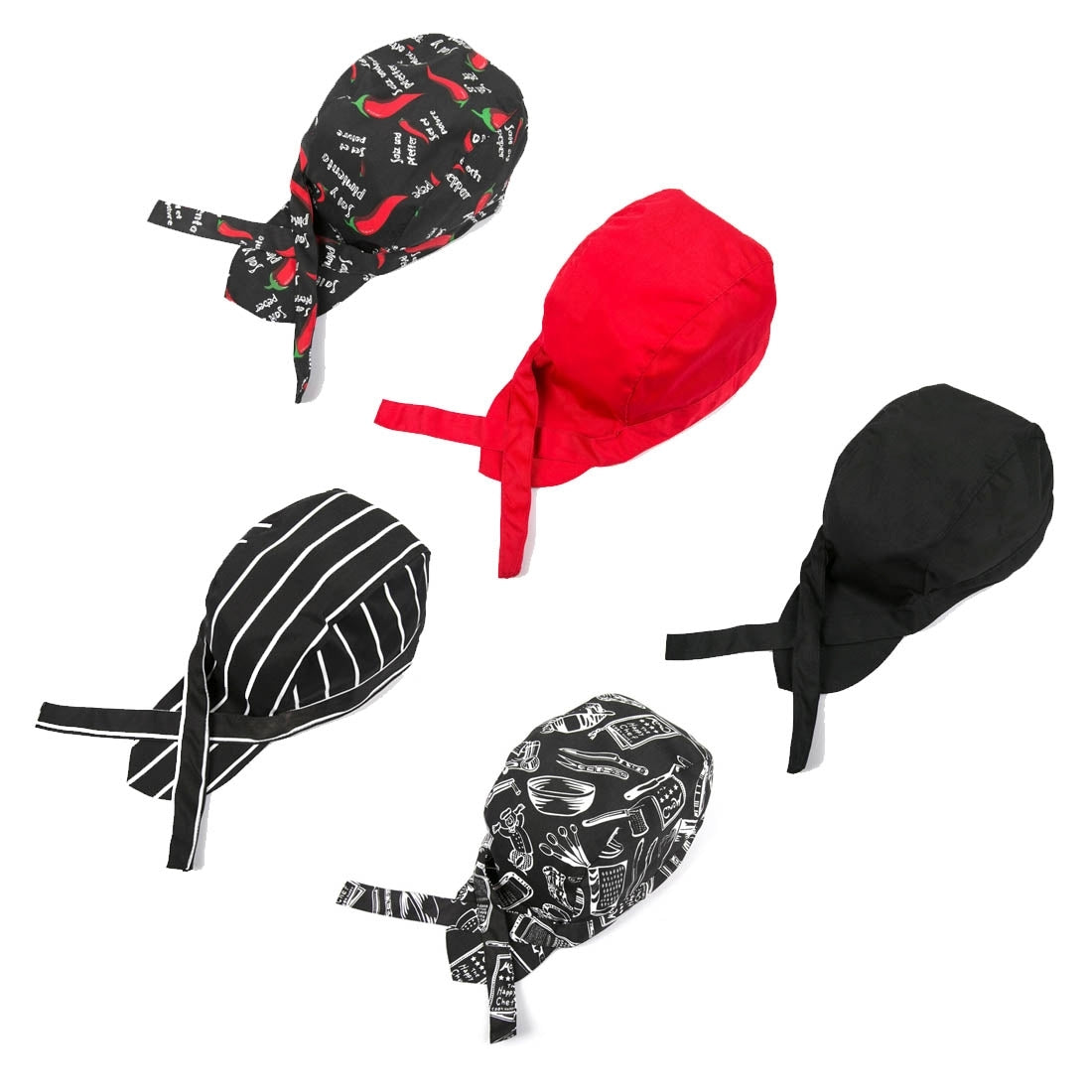 ELECTROPRIME Simple Style Unisex Chef Waiter Work Cap Pirate Hat Turban Cap