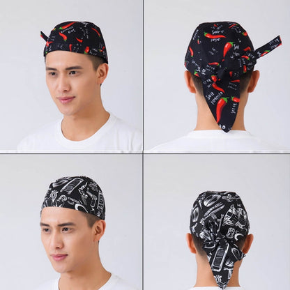 ELECTROPRIME Simple Style Unisex Chef Waiter Work Cap Pirate Hat Turban Cap