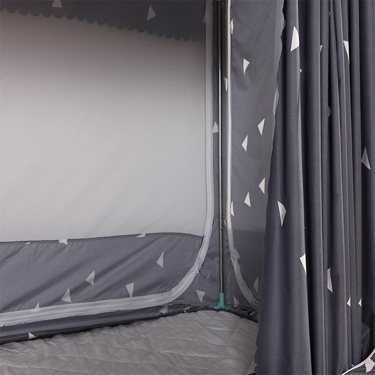 ELECTROPRIME Students Dormitory Blackout Cloth Zipper Mosquito Net for 120cm Width Upper Berth (Grey)