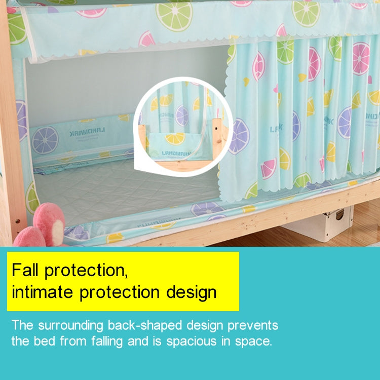 ELECTROPRIME Students Dormitory Blackout Cloth Zipper Mosquito Net for 120cm Width Upper Berth (Grey)