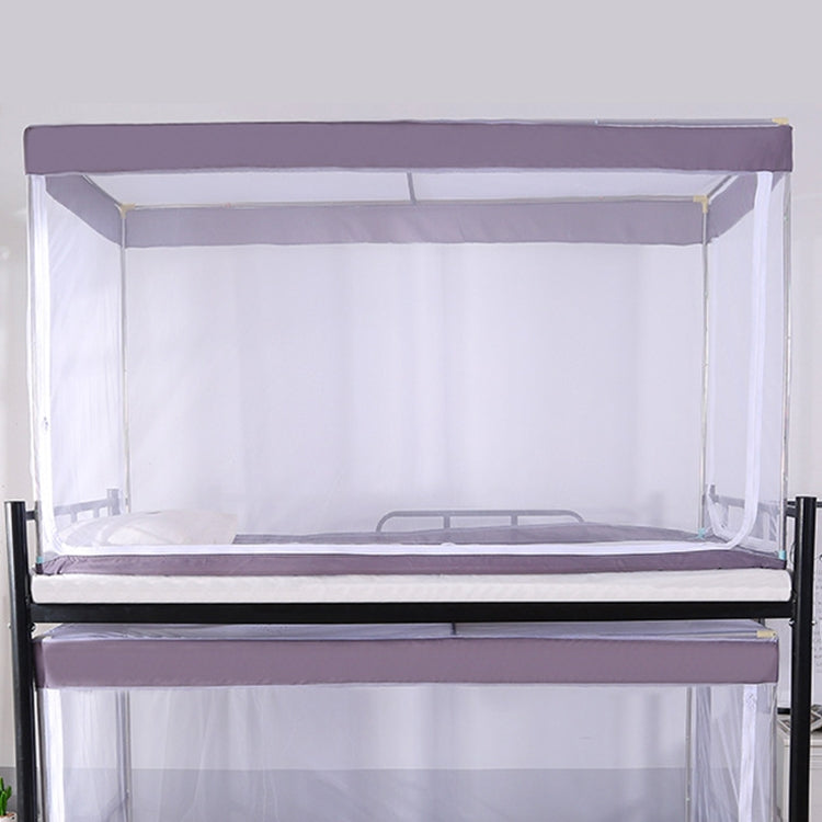 ELECTROPRIME Student Dormitory Square Ceiling Zipper Mosquito Net Encryption Zipper Three Door Defence Mosquito for Upper Berth(Grey)