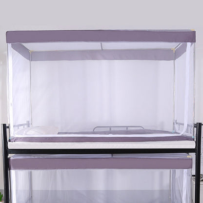 ELECTROPRIME Student Dormitory Square Ceiling Zipper Mosquito Net Encryption Zipper Three Door Defence Mosquito for Upper Berth(Grey)