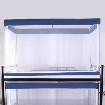 ELECTROPRIME Student Dormitory Square Ceiling Zipper Mosquito Net Encryption Zipper Three Door Defence Mosquito for Upper Berth(Blue)