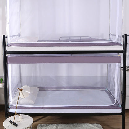 ELECTROPRIME Student Dormitory Square Ceiling Zipper Mosquito Net Encryption Zipper Single Door Defence Mosquito for Lower Berth (Grey)
