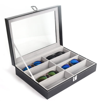 ELECTROPRIME 8 Grids Portable Sunglasses Protective Storage Box